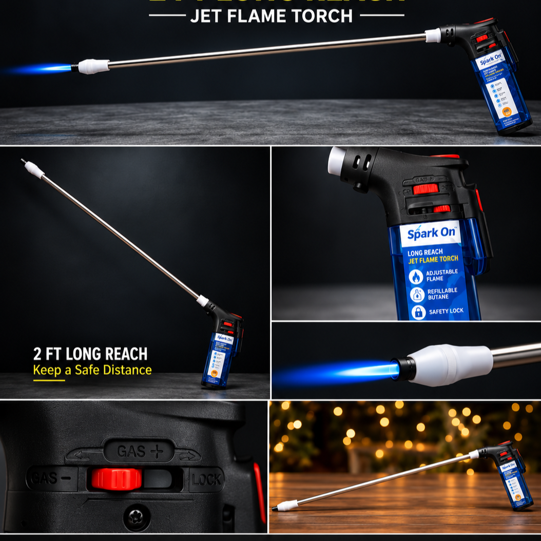 Spark On Long-Reach Jet Flame Torch